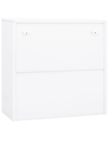Armadio per Ufficio Bianco 90x40x90 cm in Acciaio