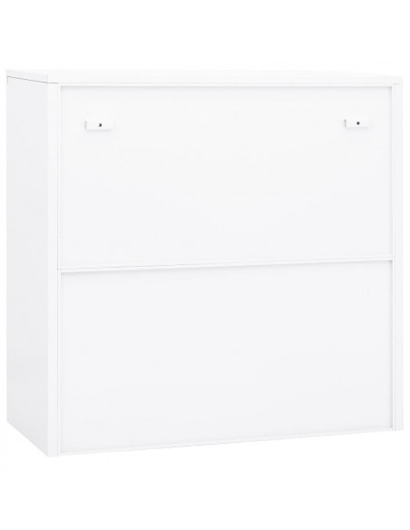 Armadio per Ufficio Bianco 90x40x90 cm in Acciaio