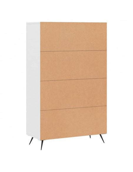 Credenza Bianca 69,5x31x115 cm in Legno Multistrato