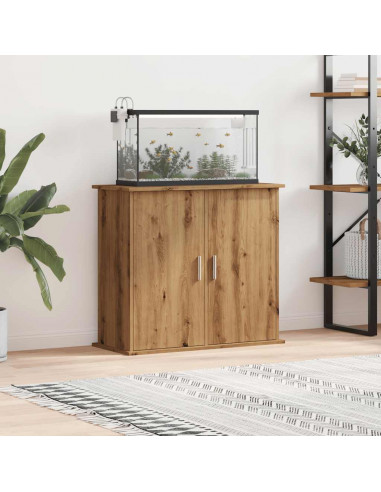 Supporto Acquario 81x36x73 cm Multistrato Rovere Artigianale