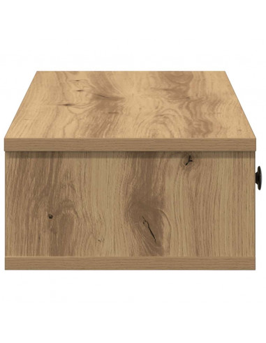 Scaffale a Parete con Cassetti Rovere 60x25x15 cm in Truciolato