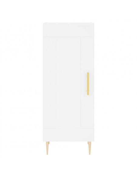 Credenza Bianca 34,5x34x180 cm in Legno Multistrato