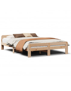 Letto senza Materasso 160x200 cm in Legno Massello di Pino 2