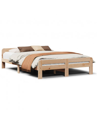 Letto senza Materasso 160x200 cm in Legno Massello di Pino