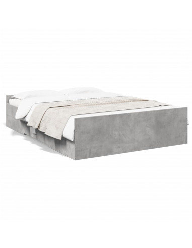 Giroletto Cassetti Grigio Cemento 120x200 cm Legno Multistrato