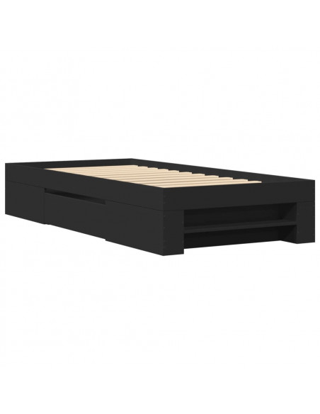 Giroletto Nero 90x200 cm in Legno Multistrato