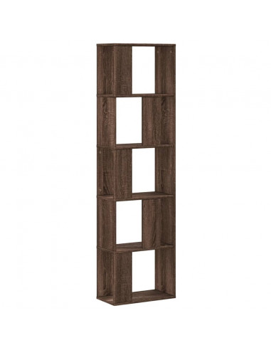 Libreria 5 Ripiani Rovere Marrone 45x23,5x162,5cm Multistrato