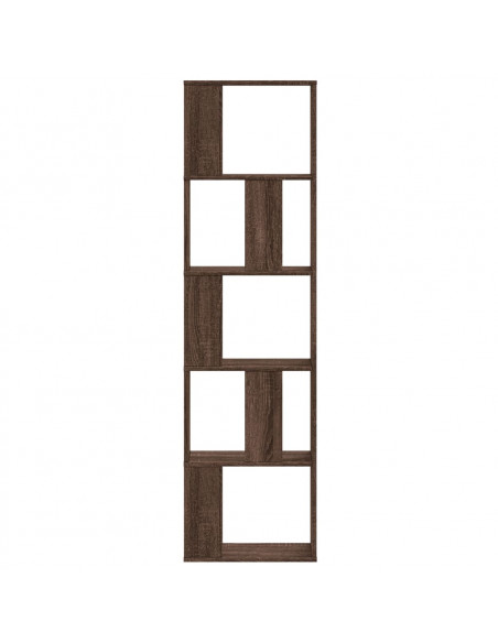 Libreria 5 Ripiani Rovere Marrone 45x23,5x162,5cm Multistrato