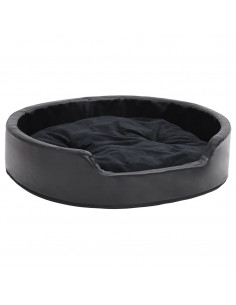 Lettino per Cani Nero 79x70x19 cm in Peluche e Similpelle 2