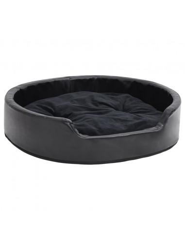 Lettino per Cani Nero 79x70x19 cm in Peluche e Similpelle