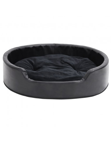 Lettino per Cani Nero 79x70x19 cm in Peluche e Similpelle