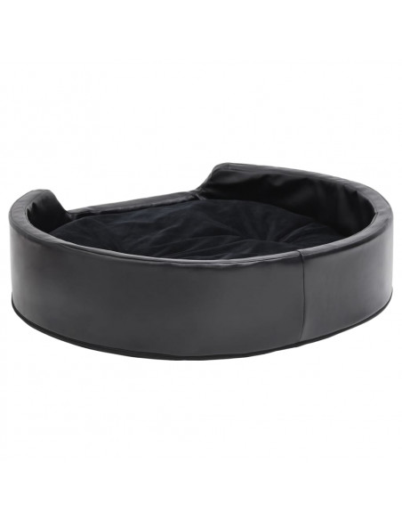 Lettino per Cani Nero 79x70x19 cm in Peluche e Similpelle
