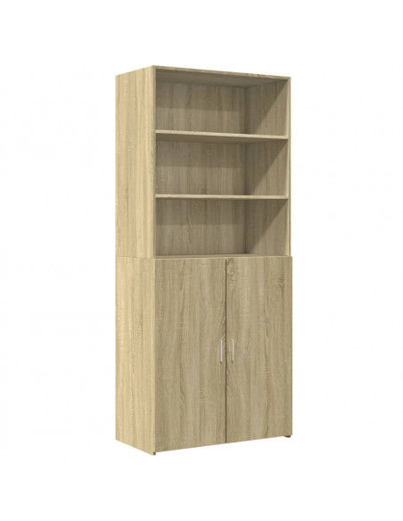 Credenza Rovere Sonoma 80x42,5x185 cm in Legno Multistrato