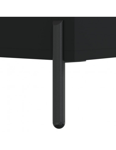 Credenza Nera 69,5x32,5x180 cm Legno Multistrato