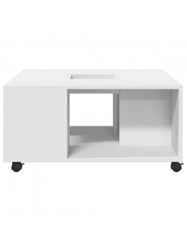 Tavolino da Salotto Bianco 80x80x40 cm in Truciolato