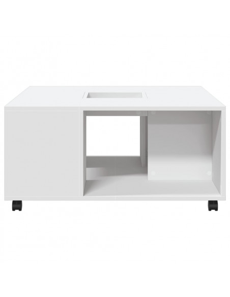 Tavolino da Salotto Bianco 80x80x40 cm in Truciolato