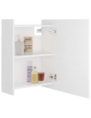 Armadietto a Specchio Bianco 62,5x20,5x64 cm Legno Multistrato