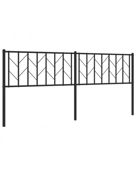 Testiera in Metallo Nero 193 cm