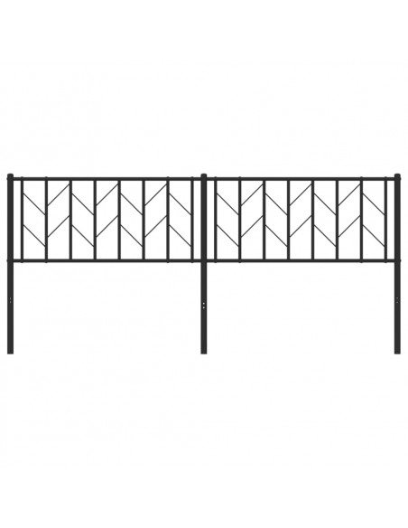 Testiera in Metallo Nero 193 cm