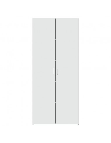 Credenza Bianca 80x42,5x185 cm in Legno Multistrato