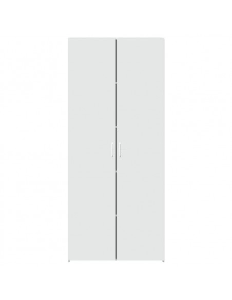 Credenza Bianca 80x42,5x185 cm in Legno Multistrato