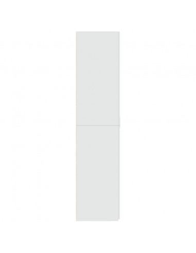 Credenza Bianca 80x42,5x185 cm in Legno Multistrato