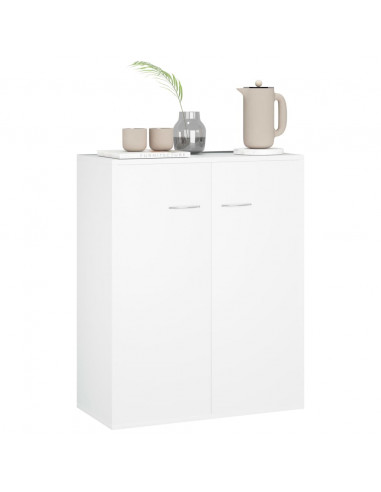 Credenza Bianca 60x30x75 cm in Legno Multistrato