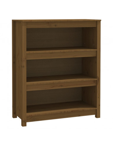 Libreria Marrone Miele 80x35x97 cm in Legno Massello di Pino