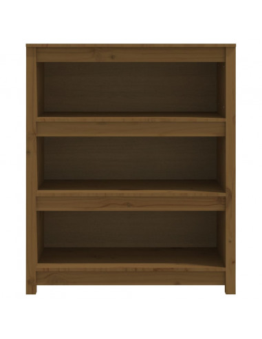 Libreria Marrone Miele 80x35x97 cm in Legno Massello di Pino