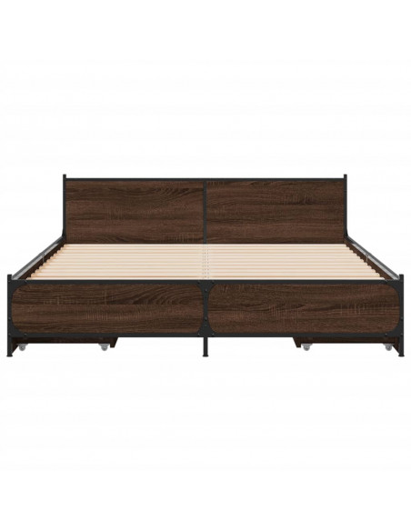 Giroletto Cassetti Rovere Marrone 120x190 cm Legno Multistrato