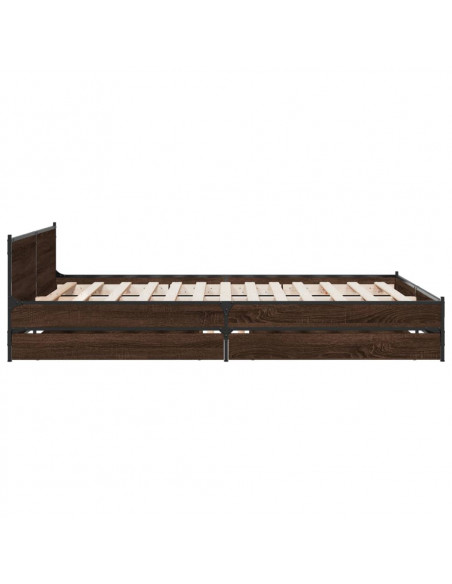 Giroletto Cassetti Rovere Marrone 120x190 cm Legno Multistrato