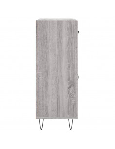 Credenza Grigio Sonoma 69,5x34x90 cm in Legno Multistrato 2