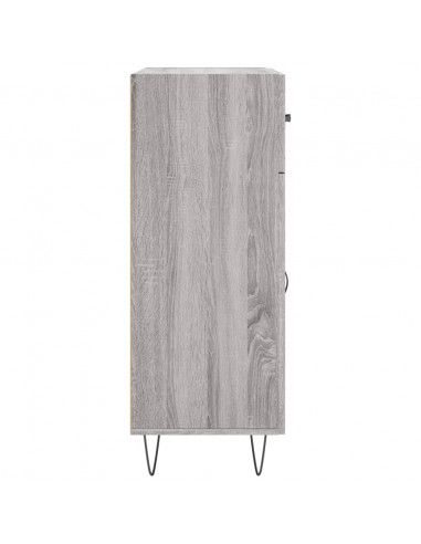 Credenza Grigio Sonoma 69,5x34x90 cm in Legno Multistrato