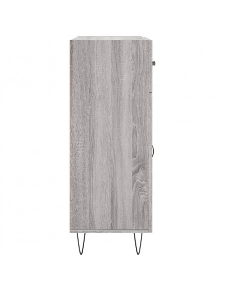 Credenza Grigio Sonoma 69,5x34x90 cm in Legno Multistrato