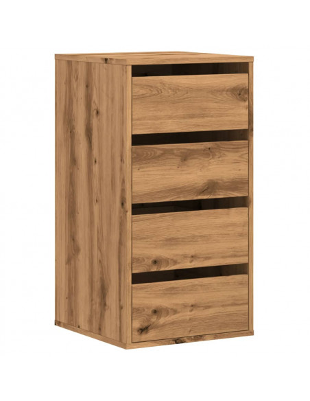 Cassettiera Angolare Rovere Artigianale 40x41x76cm Multistrato