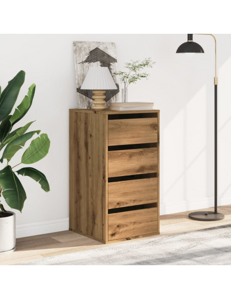 Cassettiera Angolare Rovere Artigianale 40x41x76cm Multistrato