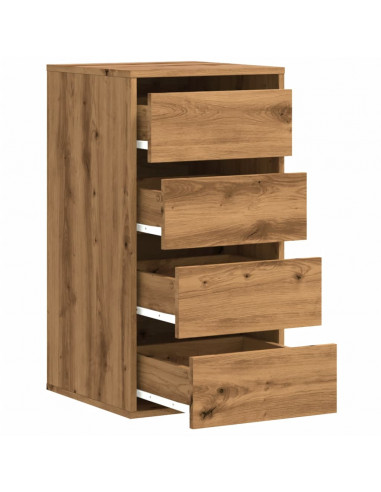 Cassettiera Angolare Rovere Artigianale 40x41x76cm Multistrato