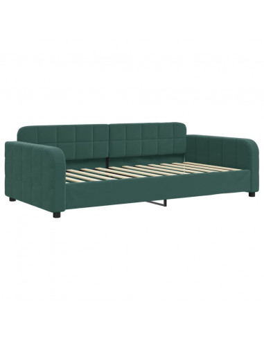 Letto da Giorno Verde Scuro 90x200 cm in Velluto