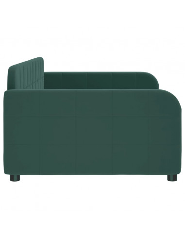 Letto da Giorno Verde Scuro 90x200 cm in Velluto