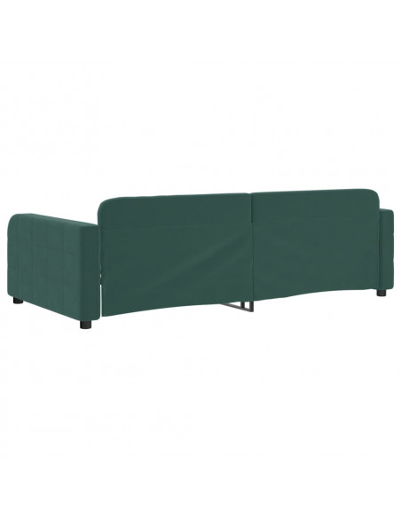 Letto da Giorno Verde Scuro 90x200 cm in Velluto