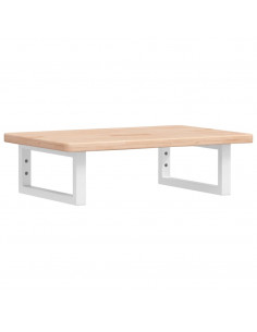 Ripiano a Parete per Lavabo in Acciaio e Massello di Rovere 2