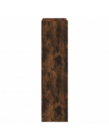 Credenza con Ante Rovere Fumo 68x37x142 cm Legno Multistrato