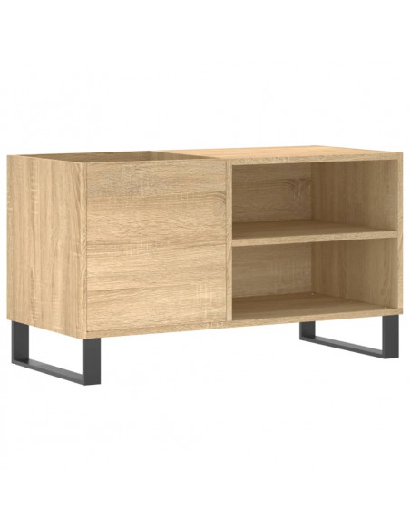Mobile Porta Dischi Rovere Sonoma 85x38x48 cm Legno Multistrato