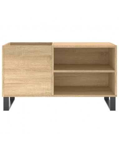 Mobile Porta Dischi Rovere Sonoma 85x38x48 cm Legno Multistrato