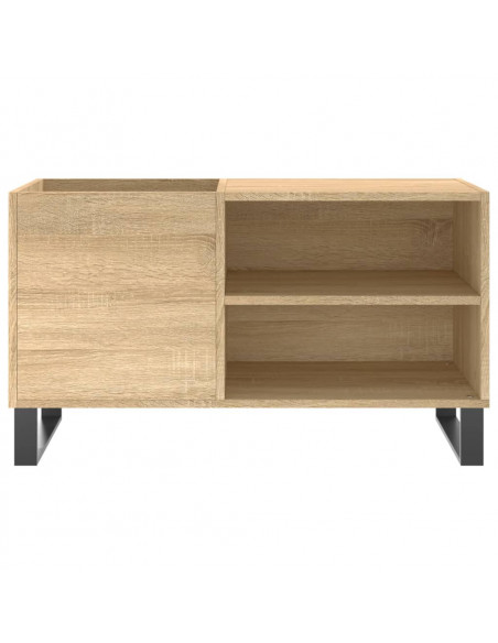Mobile Porta Dischi Rovere Sonoma 85x38x48 cm Legno Multistrato