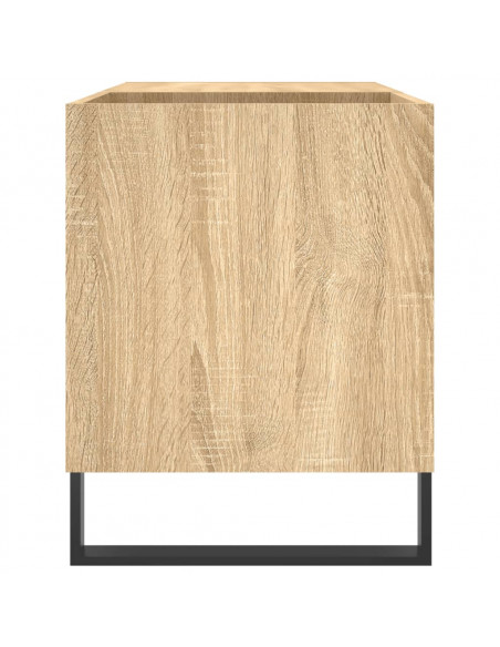 Mobile Porta Dischi Rovere Sonoma 85x38x48 cm Legno Multistrato