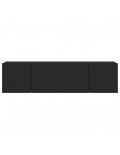 Mobili TV a Parete 2pz Neri 80x30x41 cm 2