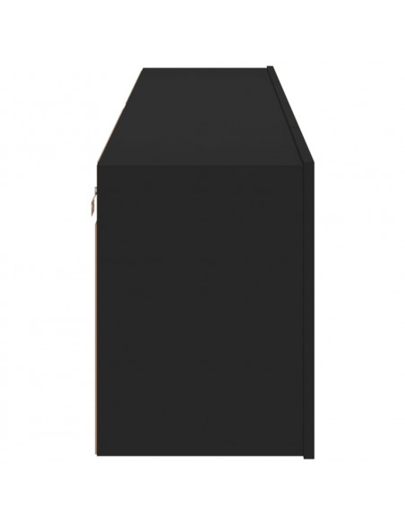 Mobili TV a Parete 2pz Neri 80x30x41 cm