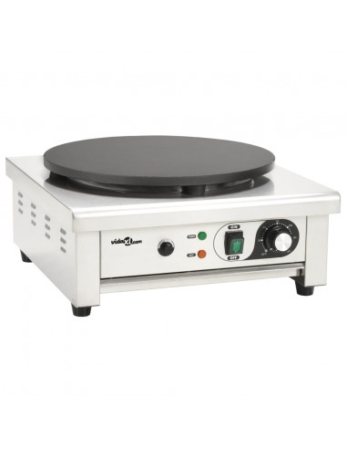 Piastra Elettrica per Crepes con Vassoio Estraibile 40 cm 3000 W