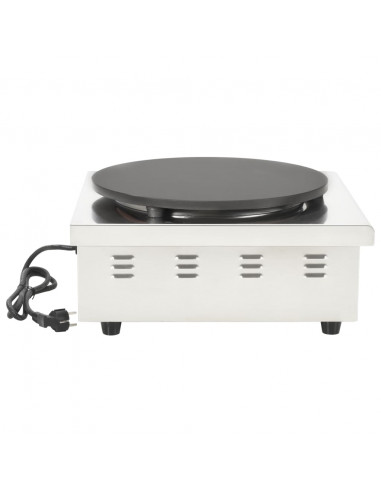 Piastra Elettrica per Crepes con Vassoio Estraibile 40 cm 3000 W